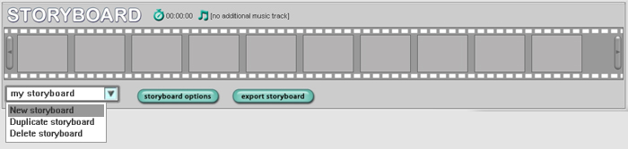 Creating a new storyboard