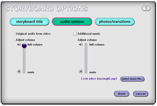 Audio options