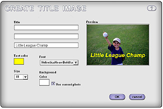 create title image to photo DVD